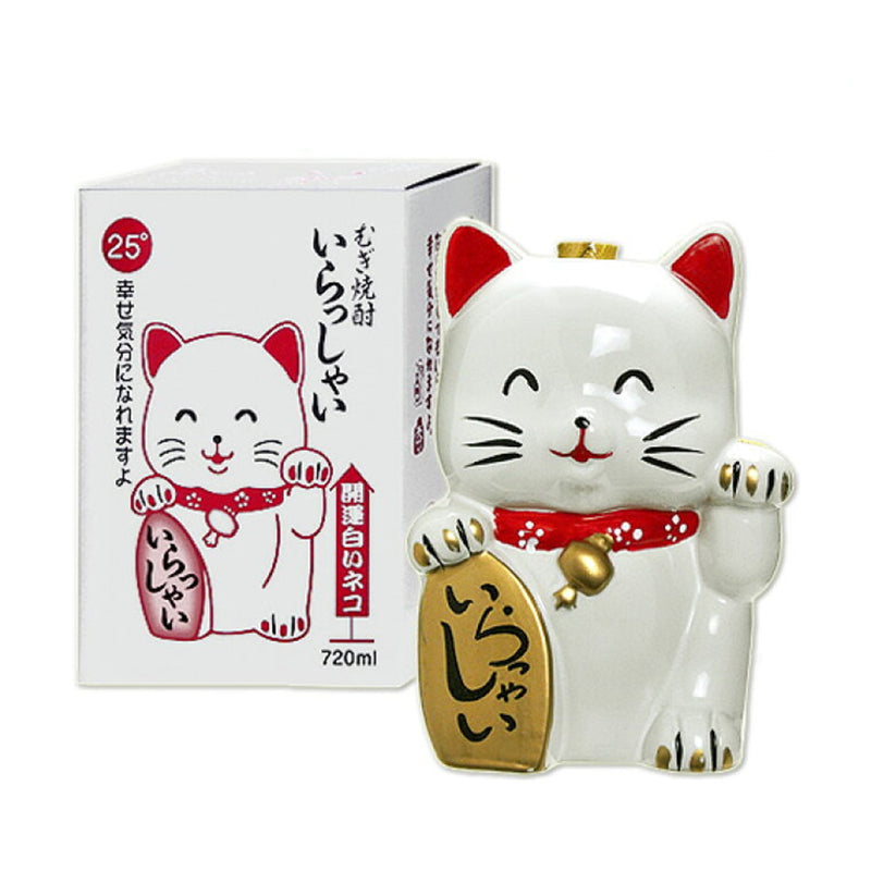 白色招財貓 麥燒酎